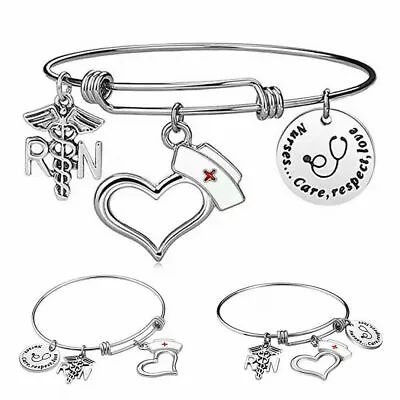 Medical Symbol Printed Bracelet Womens Mens Unisex Jewelry Bangle Bracelets UK • £2.75