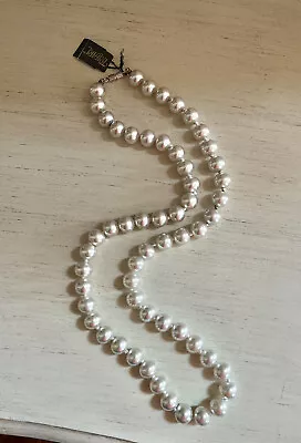 Trifari Vintage Pearl Single Strand Beaded Necklace #4553 24” NWT NEW With Tag • $21.24