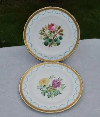 £0.99 • Buy 2 Lovely Antique 19thC Minton Jewelled Cabinet Plates Circa 1880 - Mortlock Mark