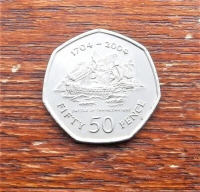 £4 • Buy 2004 Gibraltar Battle Of Trafalgar HMS Victory 50p - Circulated.