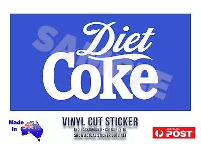 Diet Coke  A  Vinyl Cut Decal White Gloss Repro Coca Cola 150 X 100mm FREE POST! • $5.95