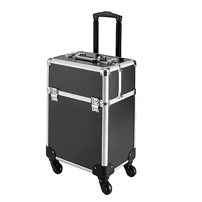 $53 • Buy Professional Rolling Makeup Train Case Cosmetic Trolley Makeup Storage Organizer
