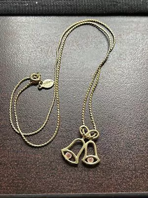 Vintage Avon Bells With Stones Necklace Christmas • $7