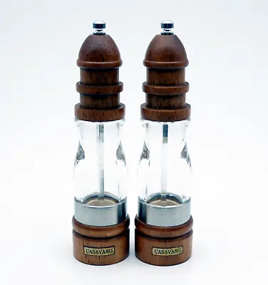 2 X Handmade Solid Wood Salt And Pepper Grinders With Ceramic Grinder • £21