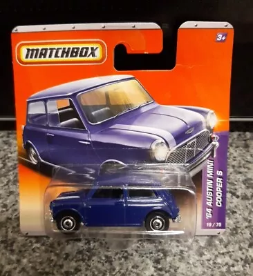 Matchbox Short Card Sealed 1964 Austin Mini Cooper S Blue. 2011 Free Postage. • £10