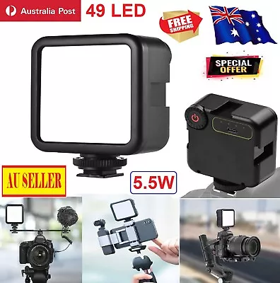 49 LED USB Dimmable Camera Video Light Panel Lamp Bracket DLSR Photo Lighting  • $27.99