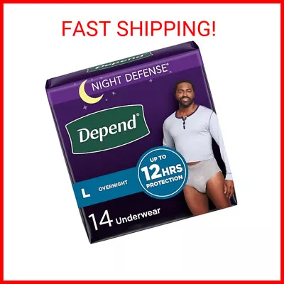 Depend Night Defense Adult Incontinence Underwear For Men Large 18ct Overnight • $20.73