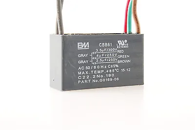 CEILING FAN CAPACITOR CBB61 3.5uf+4uf+2.5uf 5 WIRE 250V 300V AC US • $4.99