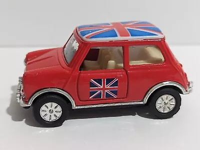 Metal Scale Model Mini Cooper - Red W/ British Flag - Executive Desk Toy Fidget  • $6.99