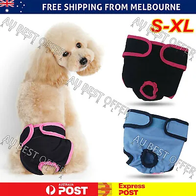 Female / Male Dog Puppy Nappy Diapers Belly Wrap Band Sanitary Underpants AU • $7.34