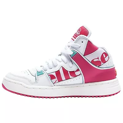 NEW Ellesse Women's Pink White Turquoise Assist Hi Shoes 80's Sneaker SZ 5 US  • $45