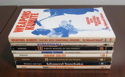 Lot Of 8 Karate Martial Arts And Weapons Self-Defense Books Sickle Nunchaku Sai • $28.50