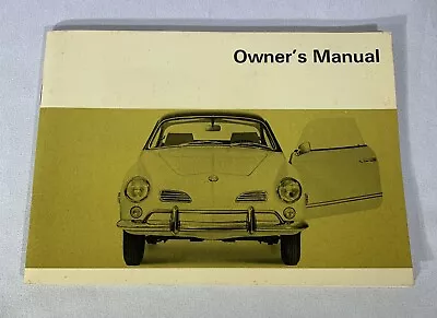 1968 Vw Volkswagen Karmann Ghia Owners Manual Original Nice! • $168.68