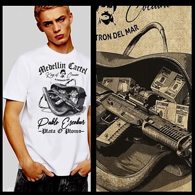 Gangster T-shirt Mobster Criminal Kingpin Mob Mafioso Medellin Pablo Escobar Tee • $19.99