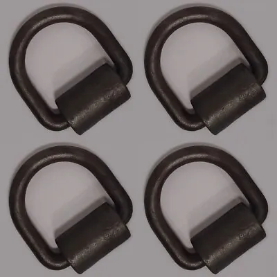 (4) 1/2  D Ring Weld-On Flatbed Truck Trailer Ratchet Strap Cargo Tie Down Ring • $24.99