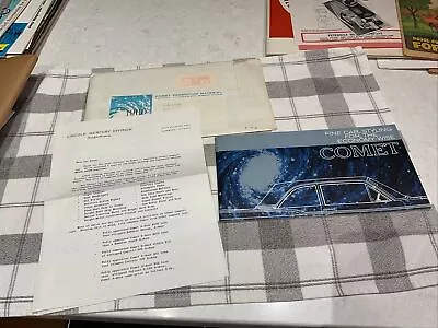 1960 Mercury Comet Sales Brochure With Envelope And Letter. Excellent Condition • $23