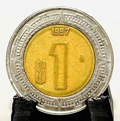 Mexico ~ 1997 ~ 1 Peso ~ Bimetallic Coin ~ KM#603 • $1.50