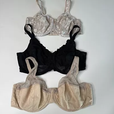 Wacoal Bra LOT Of 3 Size 40DD Beige Black 85567 85720 855245 Underwire • $24.99