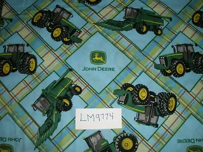 John Deere Tractor Plaid Logos 2015 Cotton Fabric  • $13.97