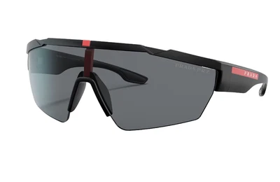 $313.26 • Buy Mens Prada Linea Rossa Sunglasses Ps 03Xs Black Rubber Polarized Sunnies