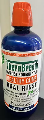 $19.99 • Buy TheraBreath Healthy Gums Oral Rinse Clean Mint 33.8 Oz LARGE BOTTLE EXP 10/2024