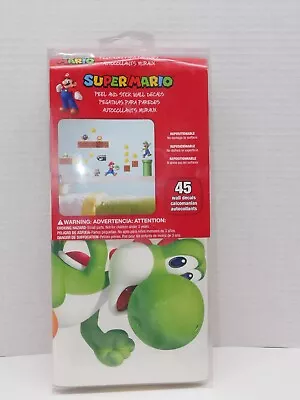 Super Mario Nintendo Peel & Stick 45 Wall Decals Roommates Decor Create A Scene • $9.99