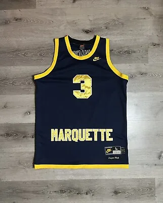 Dwyane Wade #3 Marquette Golden Eagles Sewn Nike 2003 Jersey Adult L • $49.75