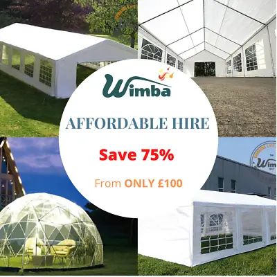 £250 • Buy Wimba HIRE - 75% OFF– Marquees (3x6, 4x8, 5x10 & 6x12) & Igloo Dome Geodesic Pod