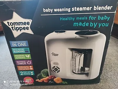 Tommee Tippee Baby Food Steamer Blender Weaning White In Box • £55