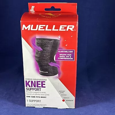 MUELLER Hybrid Wraparound Knee Support Adjustable One Size 64017 • $12.95