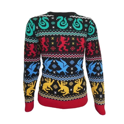 £14.95 • Buy Unisex Harry Potter Hogwarts Houses Knitted Christmas Jumper - Sizes S To XXL