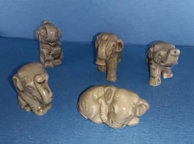 Vintage Elephant Figurines Set Of Five Made In Japan • $7