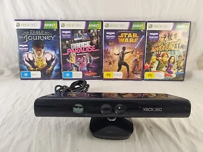 XBOX 360 Kinect Sensor  Bar  + 4 Games Bundle - Tested And Working • $30