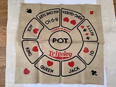 Vintage Rummy Royal Game ( Vinyl ) Mat ( 27  X 25  ) W/RULES For TRIPOLEY • $20