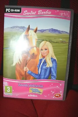 Barbie Zawody JeŹdzieckie - Horse Riding Polish Children Game Cd Rom Pc ____ • £10