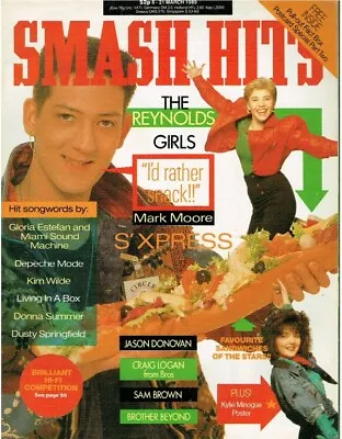 Smash Hits 08/03/89 Jason Donovan Sam Brown Kylie Minogue Craig Logan Aha Yazz • £4.99