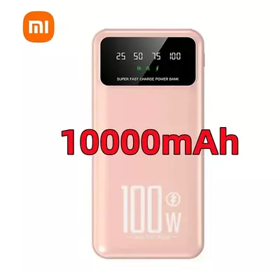 100W 10000 MAh High Capacity Portable Power Bank Pink Fast Charge IPhone Android • $54.99