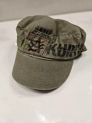 A. Kurtz | Military Style Cap Army Green Distressed Hat | Unisex | Size Small 1J • $9.99