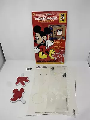 Mickey Mouse 5 Decorative Wall Stencils And 2 Wall Stamps By PLAID EUC • $8.99