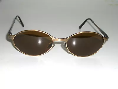 VUARNET Px FRANCE REF. 055 SLEEK BROWN CRYSTAL BRUSHED GOLD SLEEK SUNGLASSES NEW • $319.99