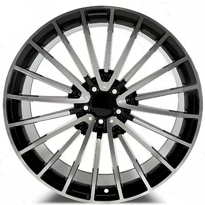 4 New Rims 20x8.5 35 5x112 Black Machined For Mercedes Benz CLS450 E350 S63 500 • $939.51