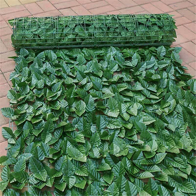 3M Artificial Hedge Garden Fake Ivy Leaf Privacy Fence Screening Wall Panel Roll • £3.98