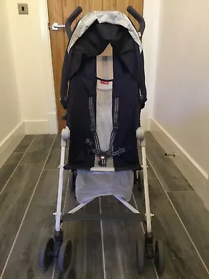 £25 • Buy Maclaren Mk.II Navy Blue Stroller Pushchair Buggy 6 Months+ COLLECTION ONLY