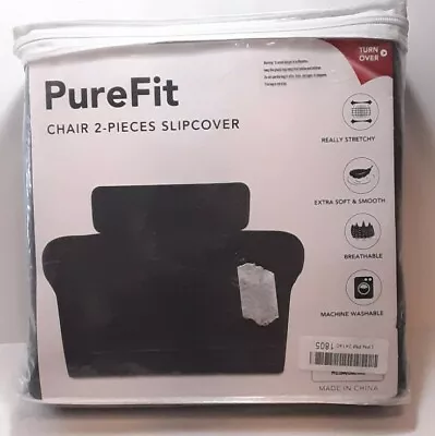 Pure Fit Chair Slipcover 2-pieces Black New  • $20