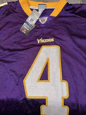 NWT Reebok Team NFL Minnesota Vikings Brett Favre Purple Jersey #4 Men's- Large • $30