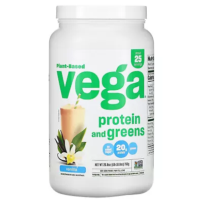 Plant Based Protein And Greens Vanilla 26.8 Oz (760 G) • $36.89