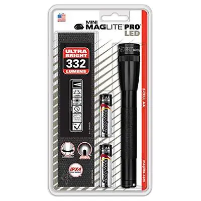 Maglite Mini PRO LED 2-Cell AA Flashlight With Holster Black - • $34.50