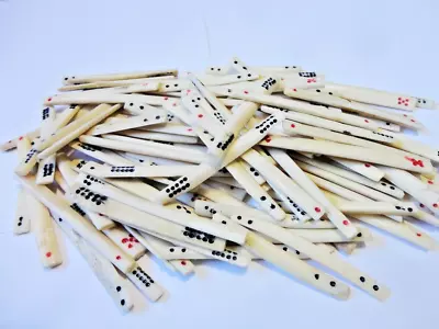 SET OF 120 OXEN BONE BETTING STICKS FROM 1920's OXEN BONE & BAMBOO MAH JONG SET • $23.98