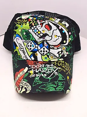 Vintage Don Ed Hardy By Christian Audigier Tattoo Casino Trucker Hat Snapback • $54.99