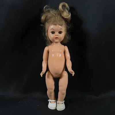 Vintage 1950s Virga 8  Play-mates Walker Doll Hard Plastic Blonde Hair NUDE • $15.96